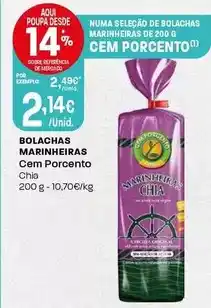 Intermarché Cem porcento - bolachas marinheiras promoção