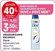 Intermarché Dove - desodorizante em spray promoção