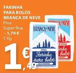 E.Leclerc FARINHA PARA BOLOS BRANCA DE NEVE Fina Super fina promoção