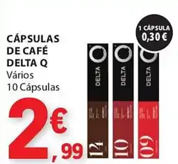 E.Leclerc CÁPSULAS DE CAFÉ DELTA Q Vários 10 Cápsulas promoção