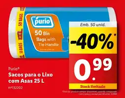 Purio Sacos para o Lixo com Asas 25 Emb. 50 unid.