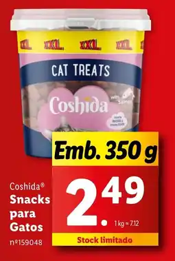 Lidl Coshida Snacks para Gatos Emb. 350 g promoção