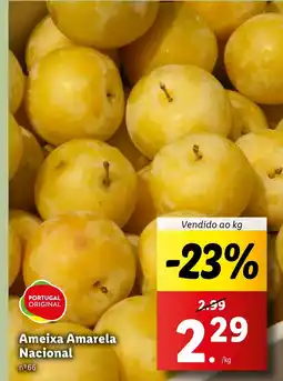 Lidl Ameixa Amarela Nacional Vendido ao kg promoção