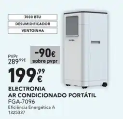 Radio Popular ELECTRONIA AR CONDICIONADO PORTÁTIL FGA-7096 promoção