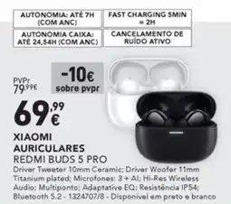 Radio Popular XIAOMI AURICULARES REDMI BUDS 5 PRO promoção