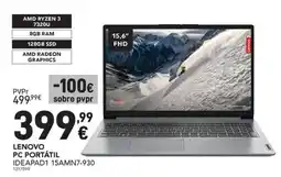 Radio Popular LENOVO PC PORTÁTIL IDEAPAD1 15AMN7-930 promoção