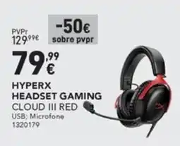 Radio Popular HYPERX HEADSET GAMING CLOUD III RED promoção
