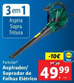 Lidl Parkside Aspirador/ Soprador de Folhas Elétrico promoção