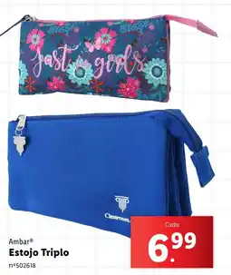 Lidl Ambar Estojo Triplo promoção