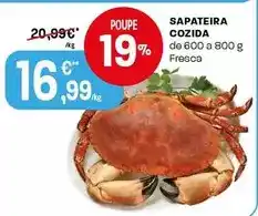 Intermarché Sapateira cozida promoção