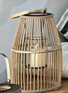 Gato Preto Lanterna asia rattan d23x34 cm promoção