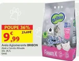 Auchan Areia Aglomerante BRIBON Aloé e Carvão Ativado 10L promoção