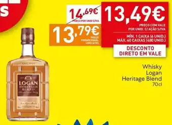 Recheio Whisky Logan Heritage Blend promoção