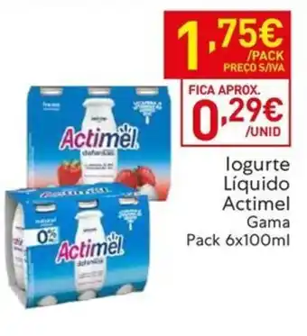 Recheio logurte Líquido Actimel promoção