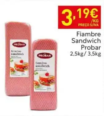 Recheio Fiambre Sandwich Probar promoção