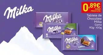 Recheio Tablete de Chocolate Milka Gama promoção