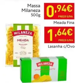 Recheio Massa Milaneza promoção