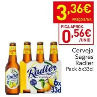 Recheio Cerveja Sagres Radler promoção