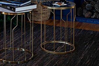 Mesa de apoio marbella mármore dourado