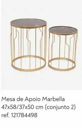 Mesa de apoio marbella mármore dourado