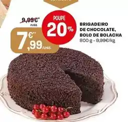 Intermarché Brigadeiro de chocolate, bolo de bolacha promoção