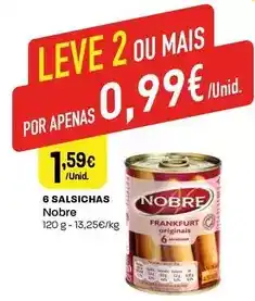 Intermarché Nobre - 6 salsichas promoção