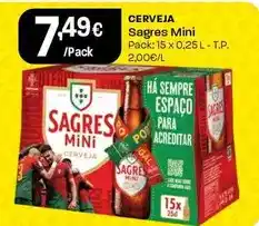 Intermarché Sagres mini - cerveja promoção