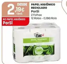 Intermarché Porsi - papel higienico reciclado promoção