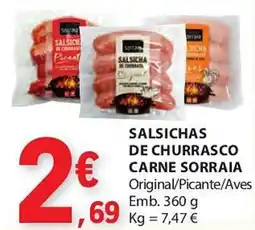 E.Leclerc Salsichas de churrasco carne sorraia promoção
