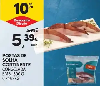 Continente Postas de solha continente promoção