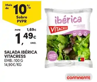 Continente Salada ibérica vitacress promoção