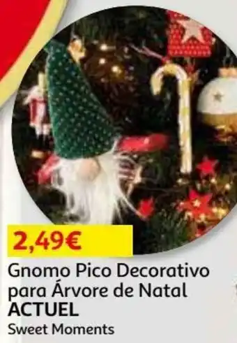 Auchan Gnomo Pico Decorativo Para Árvore de Natal Actuel Sweet Moments promoção