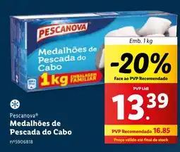 Lidl Pescanova Medalhões de Pescada do Cabo promoção