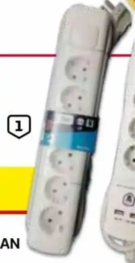 Auchan Bloco 6 Tomadas com Interruptor Auchan 3m 16 Amp promoção