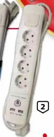 Auchan Bloco 4 Tomadas com Interruptor e USB 3m 16 Amp promoção