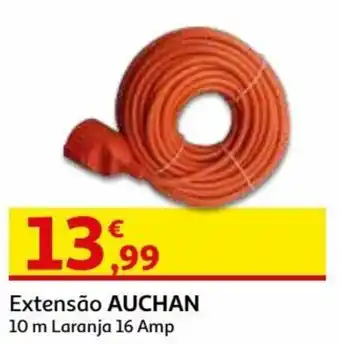 Extensão Auchan 10m Laranja 16 Amp