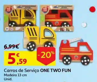 Auchan Carros de Sercviço One Two Fun Madeira 13cm promoção