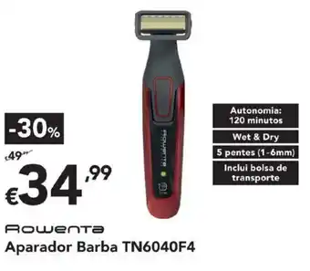 Radio Popular Rowenta Aparador Barba TN6040F4 promoção