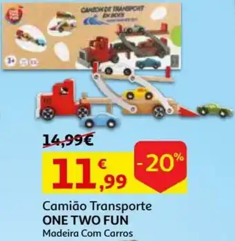 Auchan Camião Transporte One Two Fun Madeira com Carros promoção