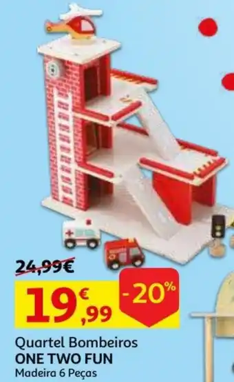 Auchan Quartel Bombeiros One Two Fun Madeira 6 Peças promoção