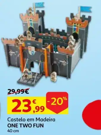 Auchan Castelo em Madeira One Two Fun 40cm promoção