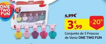 Auchan Conjunto de 5 Frascos de Veniz One Two Fun promoção