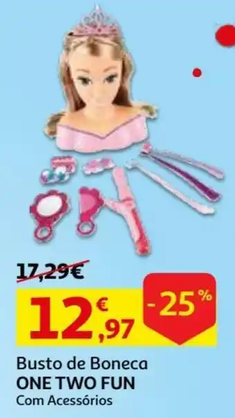 Auchan Busto de Boneca One Two Fun com Acessórios promoção