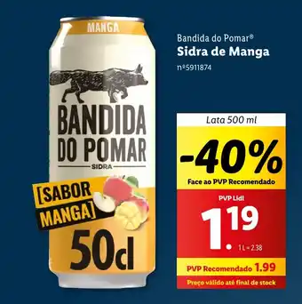 Lidl Bandida do Pomar Sidra de Manga promoção