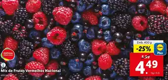 Lidl Mix de Frutos Vermelhos Nacional promoção