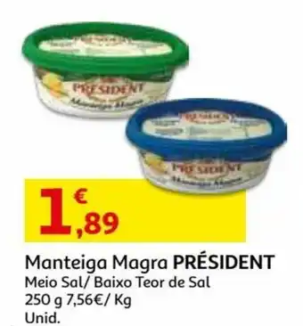 Auchan Manteiga Magra Président 250g promoção
