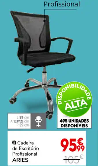 Conforama Aries Cadeira de Escritório Profissional promoção