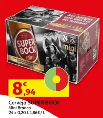 Auchan Cerveja Super Bock Mini Branca 24x0,20L promoção