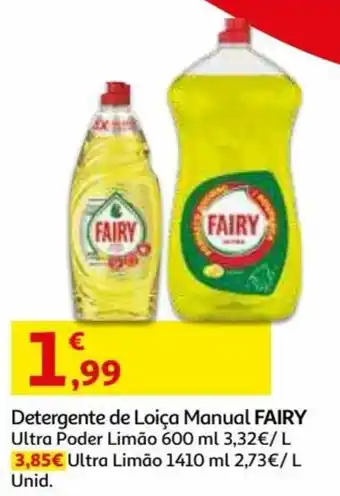 Auchan Detergente de Loiça Manual Fairy 600ml promoção