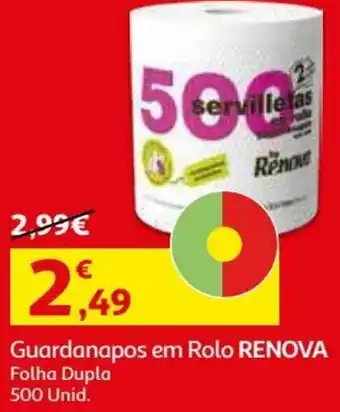 Auchan Guardanapos em Rolo Renova 500 unid promoção